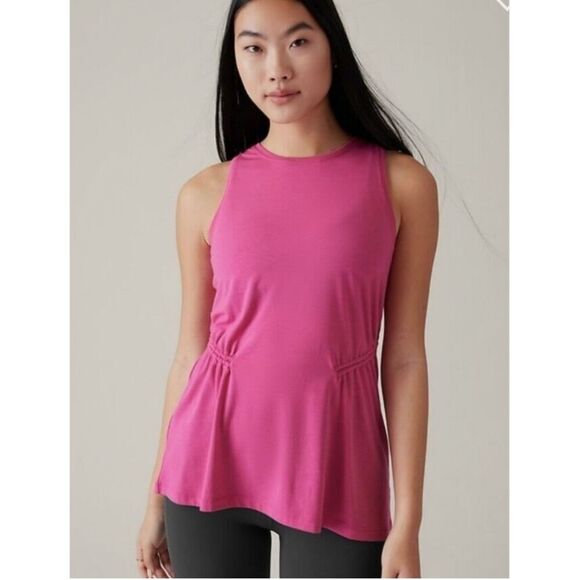 Athleta Air Out Cinch Tank Top Pink Size Large - Picture 1 of 9